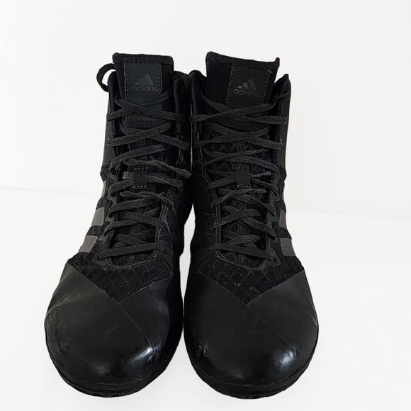 Adidas Shoes Men's Size 9 Mat Wizard 4 Carbon Black AC6971 Wrestling High Top - Picture 5 of 10